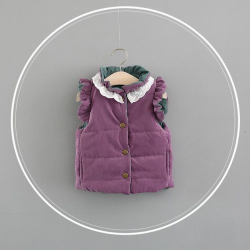 Kids Baby Meisjes Gilet Vest Jacket Mouwloze Winter Warm Vest 0-4 t