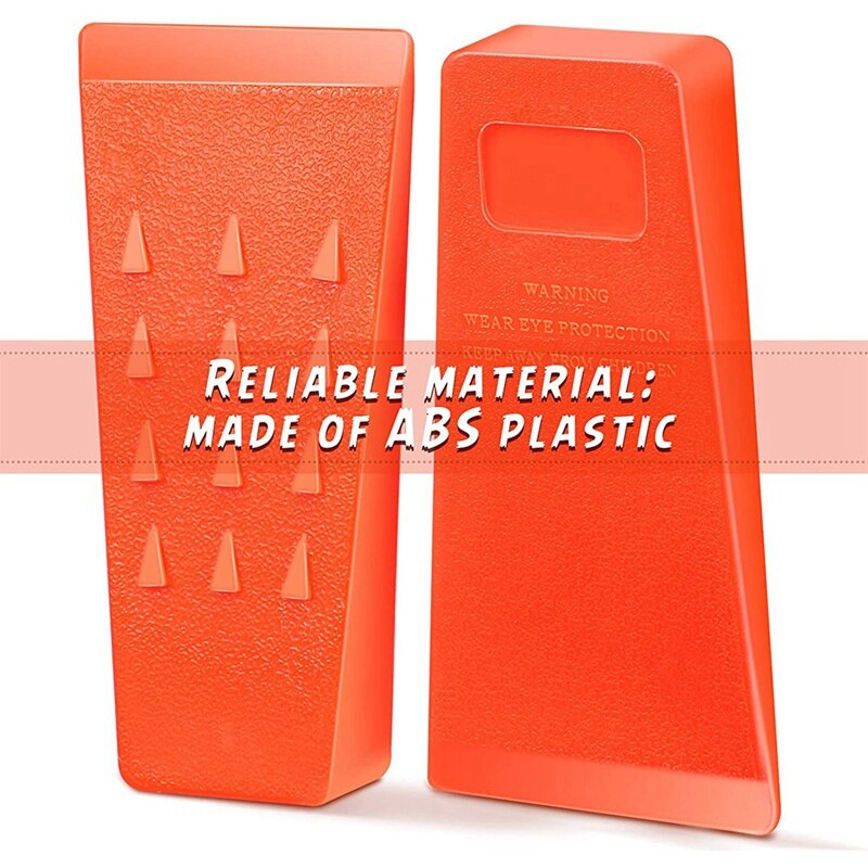 8 Pieces 5.5 Inch Tree Felling Wedges Spiked Wedge Plastic Wedge Logging Tool with Storage Bag for Tree Cutting Bucking