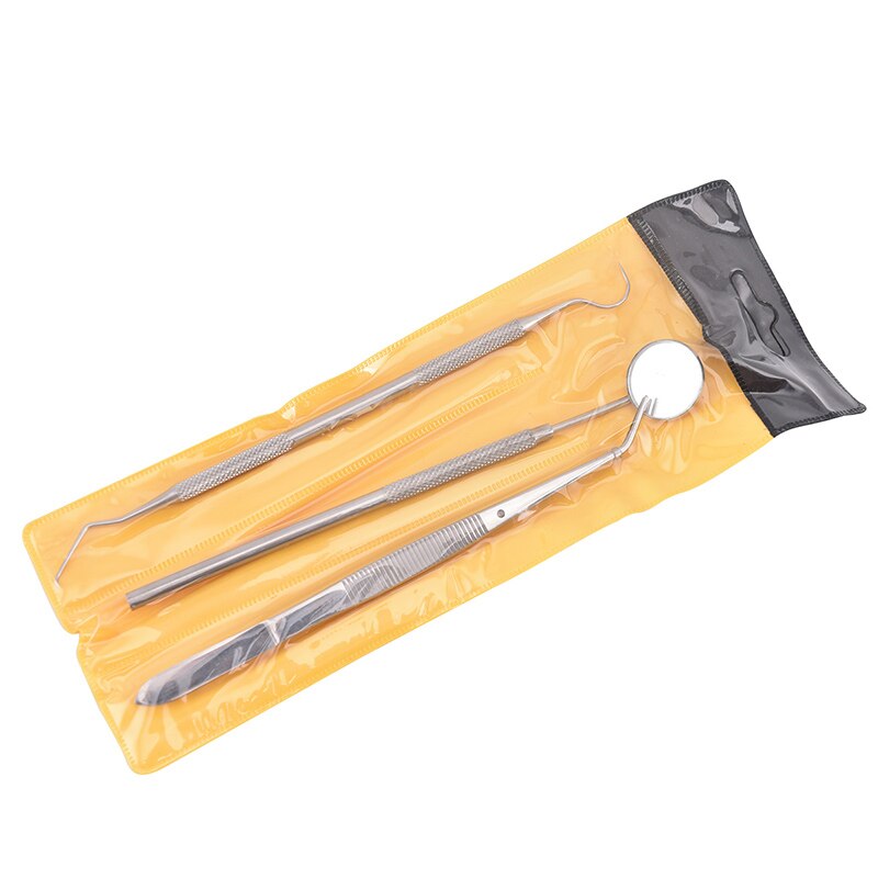 Firedelt sett seksdelt sett til alternativer tannmaterialer tanninstrumenter periodontalt instrument curette sonde: Rød