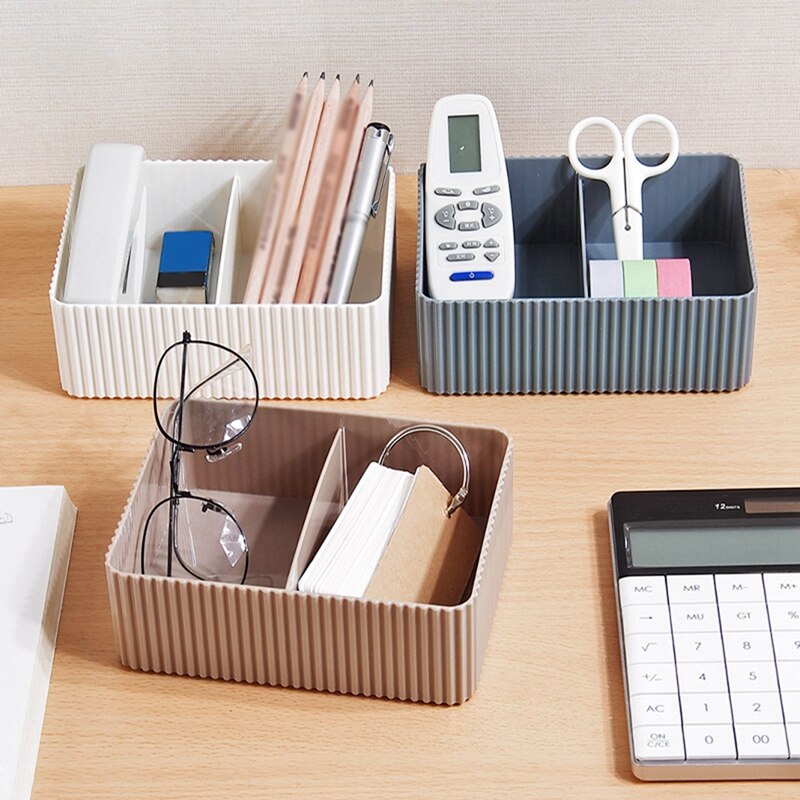 Opbergdoos voor op het bureau, make-up organizer voor cosmetica, opbergdoos voor thuiskantoor en badkamer