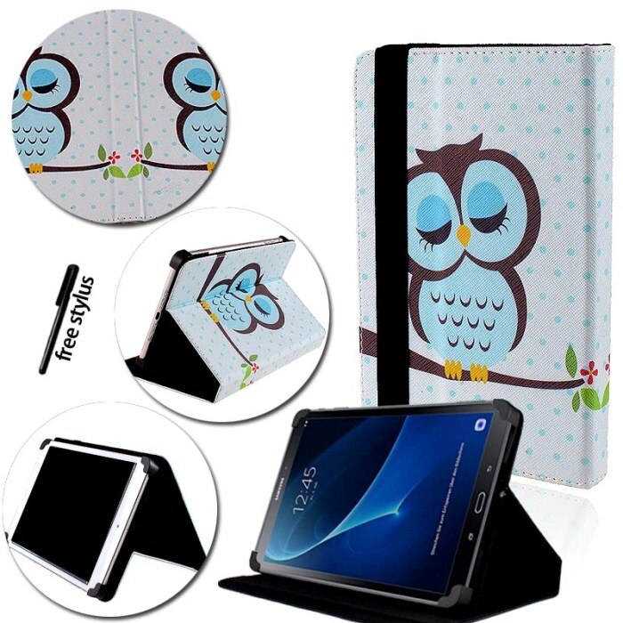 KK&LL para Samsung Galaxy Tab A A6 7,0 T280 T285 )-Funda de cuero para Tablet inteligente: Sleeping Owl