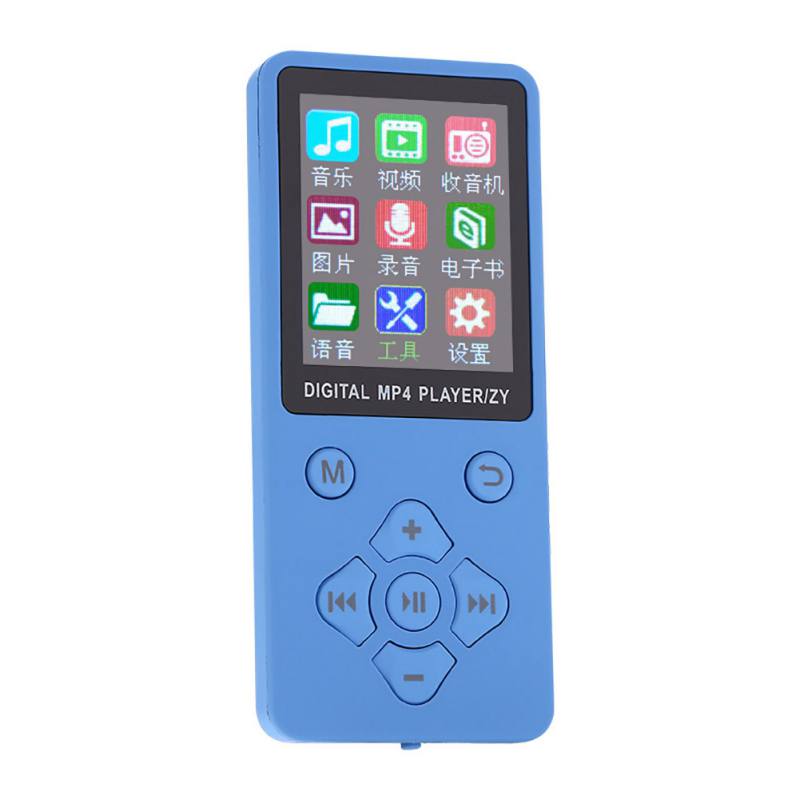 1.8-inch TFT Display MP3 Player Anti Slip Button Control Battery Operated with HiFi Sound Music Players for MP3 Walkman: Blue