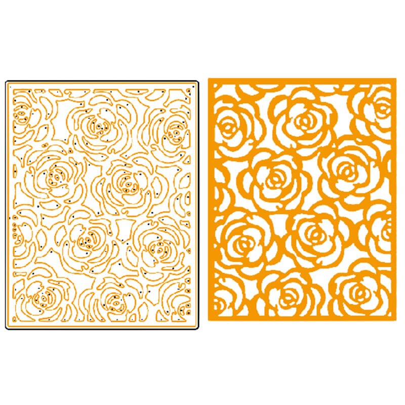 Rose Bloemen Lagen Plaat Metalen Stansmessen Stencil voor DIY Scrapbooking Fotopapier Kaarten Maken Decoratieve Ambachten