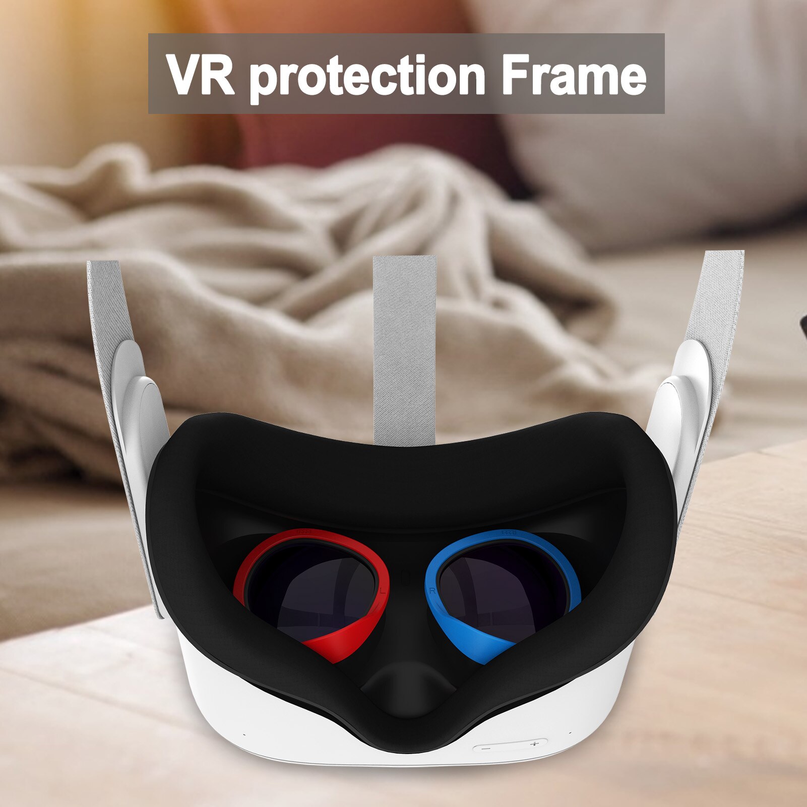 Vr lente anti-risco anel para oculus quest 2 óculos de proteção contra arranhões moldura len compatível para oculus quest 1/2 rift s