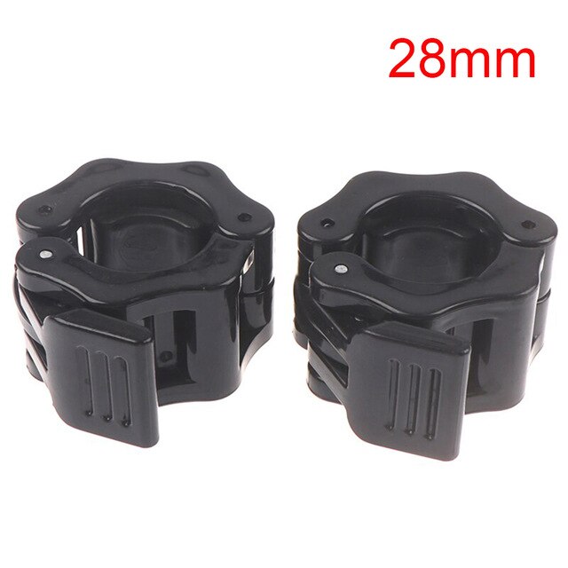 25/28/30mm Weight Lifting Bar Spinlock Collars Barbell Dedicated Collar Lock Fitness Body Building Gym Dumbbell Quick Clips: Black-28MM