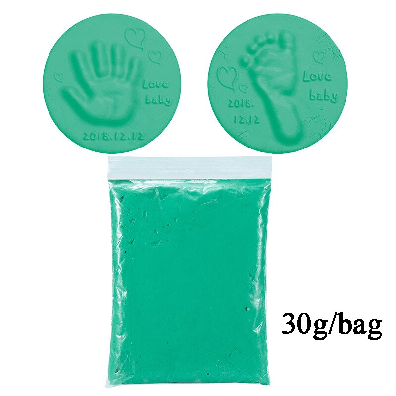 Baby Handabdruck Fußabdruck Ungiftig Neugeborenen Impressum Hand Stempelkissen Wasserzeichen Kleinkind Souvenirs Gießen Tonne Bunte Fußabdruck Schwamm: Grün
