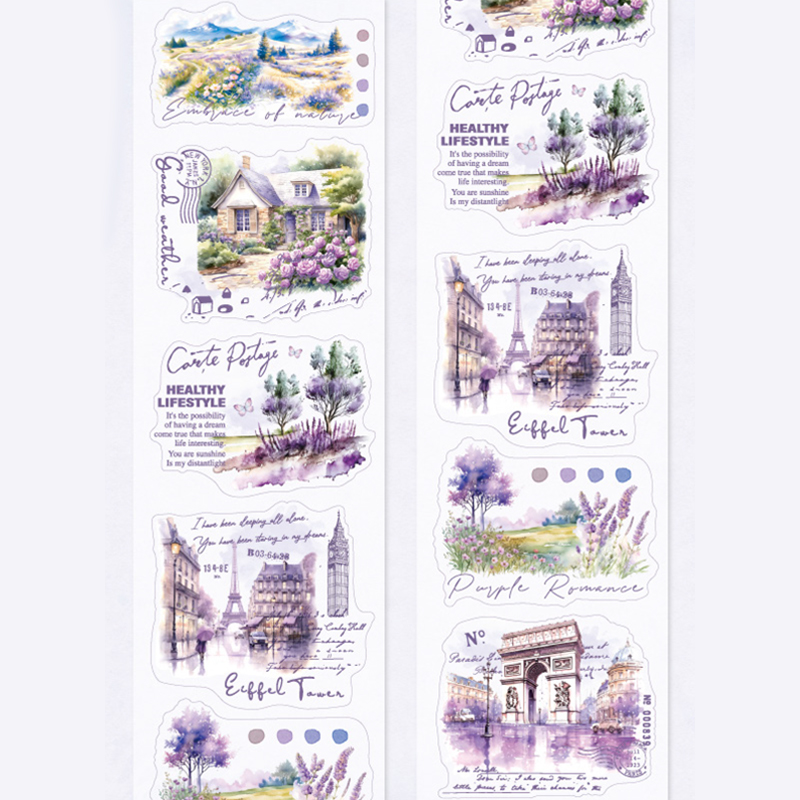 Mr Paper, nastro fustellato in PET serie Four Times Light, adesivi decorativi per manuali, adesivi per cancelleria: Army Green