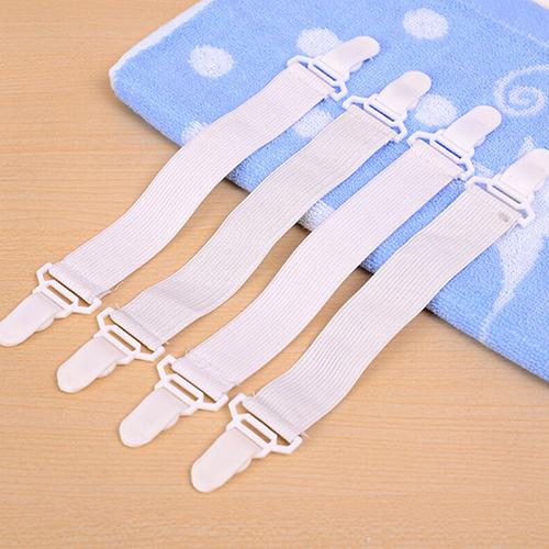 4Pcs Gesp Elastische Band Voor Bed Gom Sheet Matrashoes Dekens Elastische Tape Thuis Grijpers Clip Holder Rubber Fasteners clip