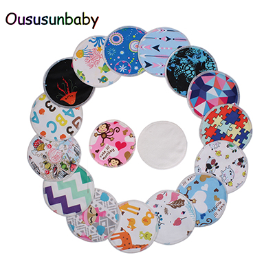 Oususunbaby 24pcs/lot Reusable Bamboo Breast Pads Organic Bamboo Breast Pad Nursing Pads Waterproof Washable Feeding Pad For Mum: Default Title