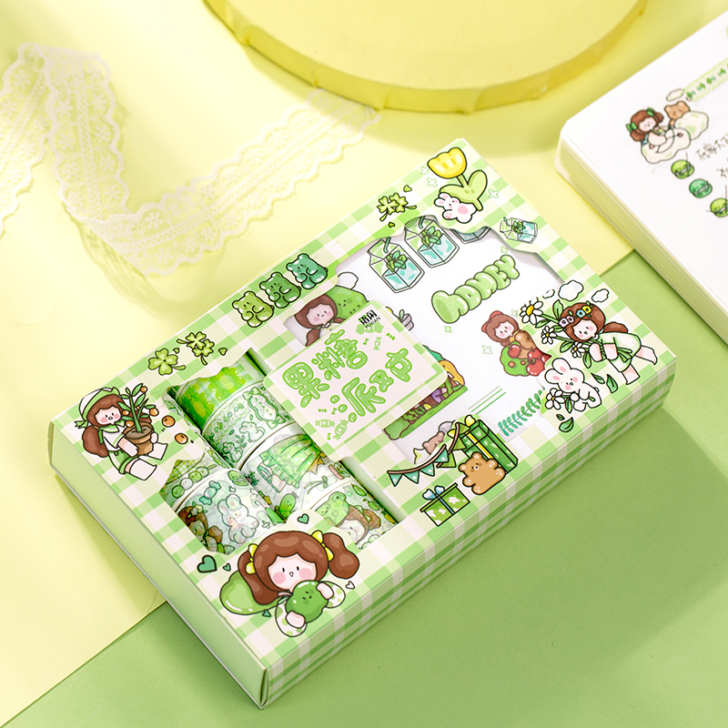 Cinta adhesiva decorativa para álbum de recortes, conjunto de cintas Washi de la serie de cuaderno, para manualidades, 20 unids/caja