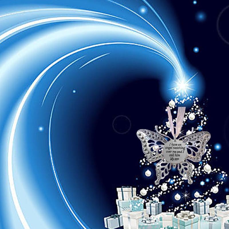 Colgante de aleación con memoria de mariposa, adorno de recuerdo con imagen de mariposa, de Decoración de cumpleaños, familia conmemorativa