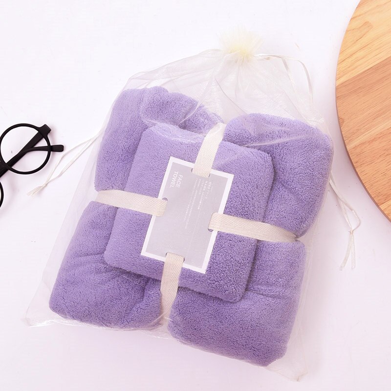 Soft Bath Towel Face Towl Set Water Absorbent Towels for Spa Kitchen Clean SAL99: violet