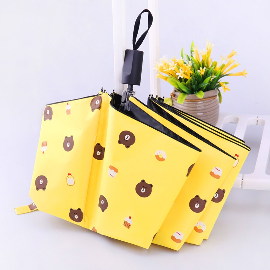 Geel Wind Art Paraplu Regen Vrouwen Vouwen Vouw Paraplu Kleine Winddicht Paraguas Chinese Luxe Paraplu Kind QZH396