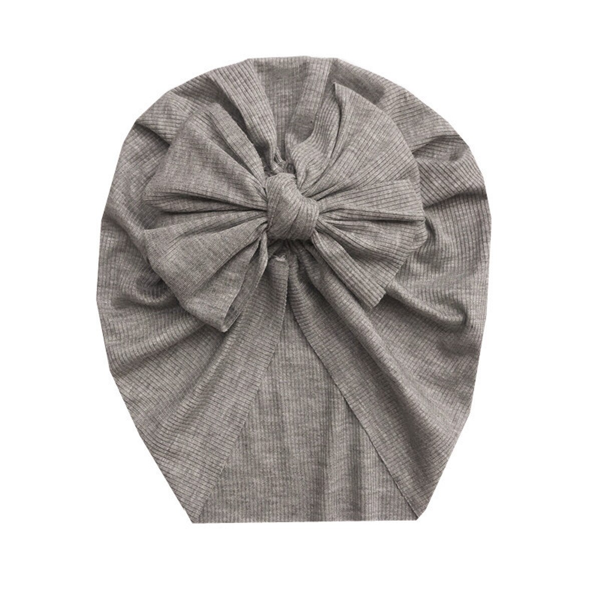Baby Unisex Bow Indian Hat Knitted Rib Cotton Turban Knot Cap Solid Headwear Ribbed Bowknot Kid Accessories Cap 1-6yrs: 7
