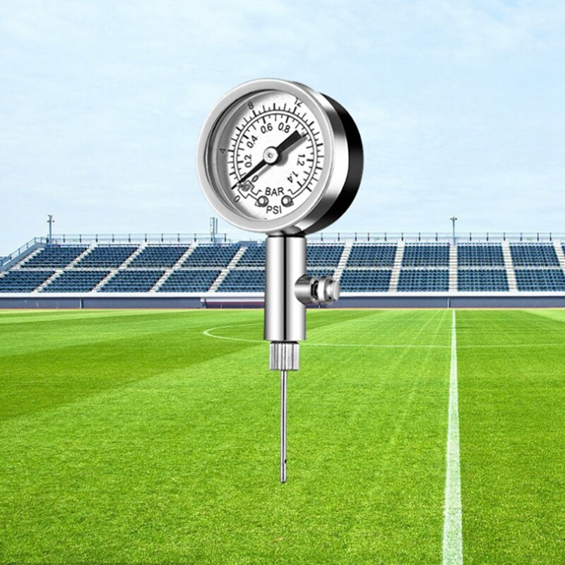 Indicador de presión de aire para balones de fútbol, manómetro de aire, reloj de fútbol, voleibol, barómetros de baloncesto
