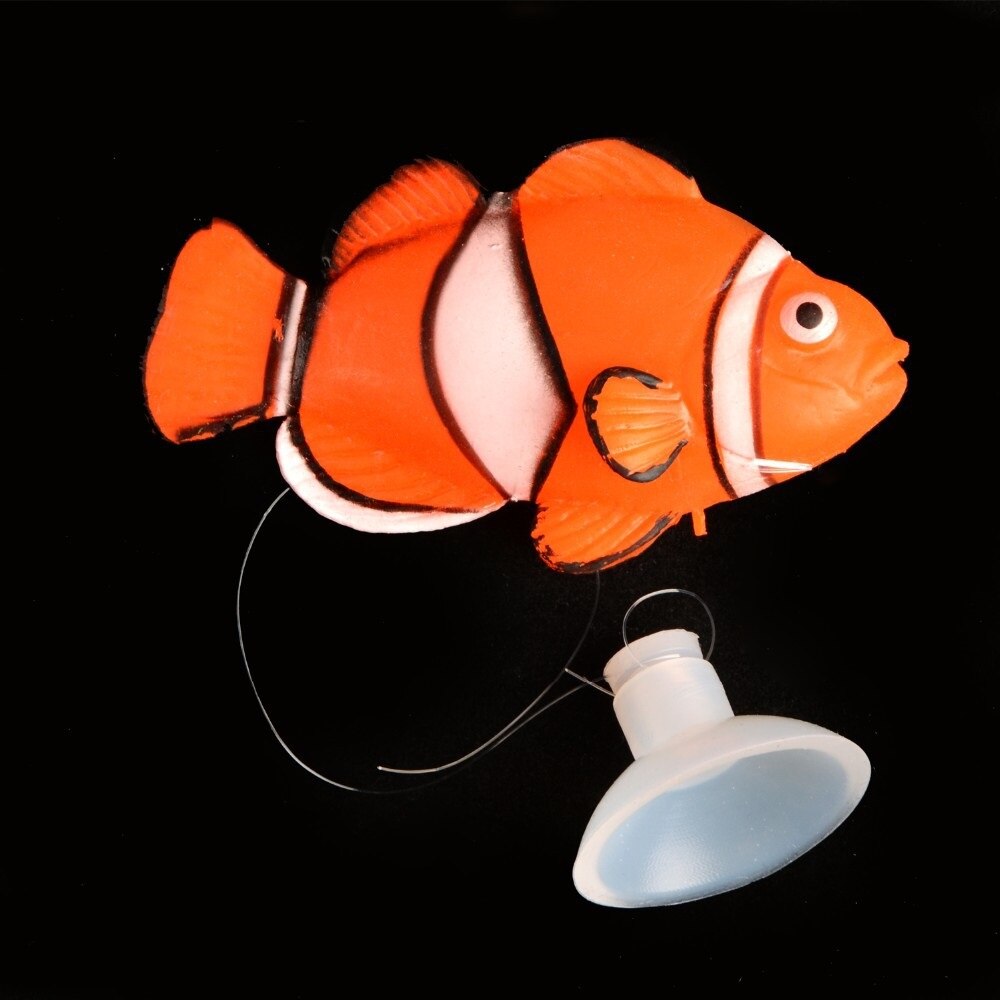 1Pc Fish Tank Landscaping Decoration Tasteless Lifelike Simulation Fish Silica Gel Goldfish Decorate Ornamental Fish with Sucker