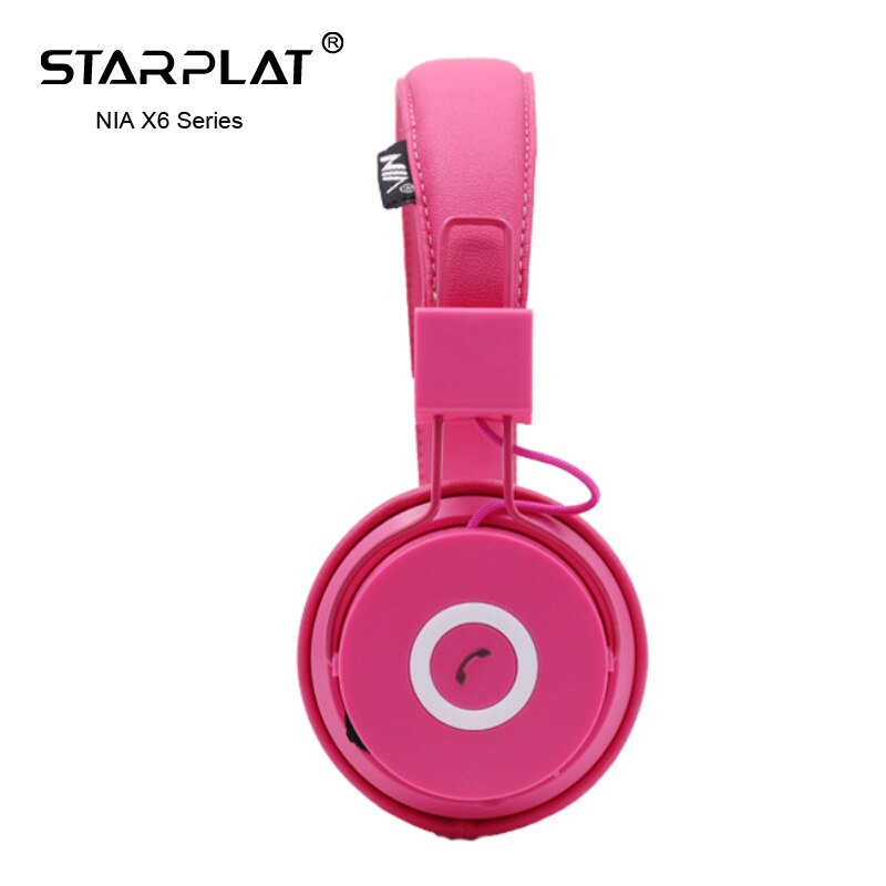 NIA X6 Wireless Bluetooth Headphones with Mic Stereo Bluetooth Headset Support TF Card FM Radio Sport Earphone: pink