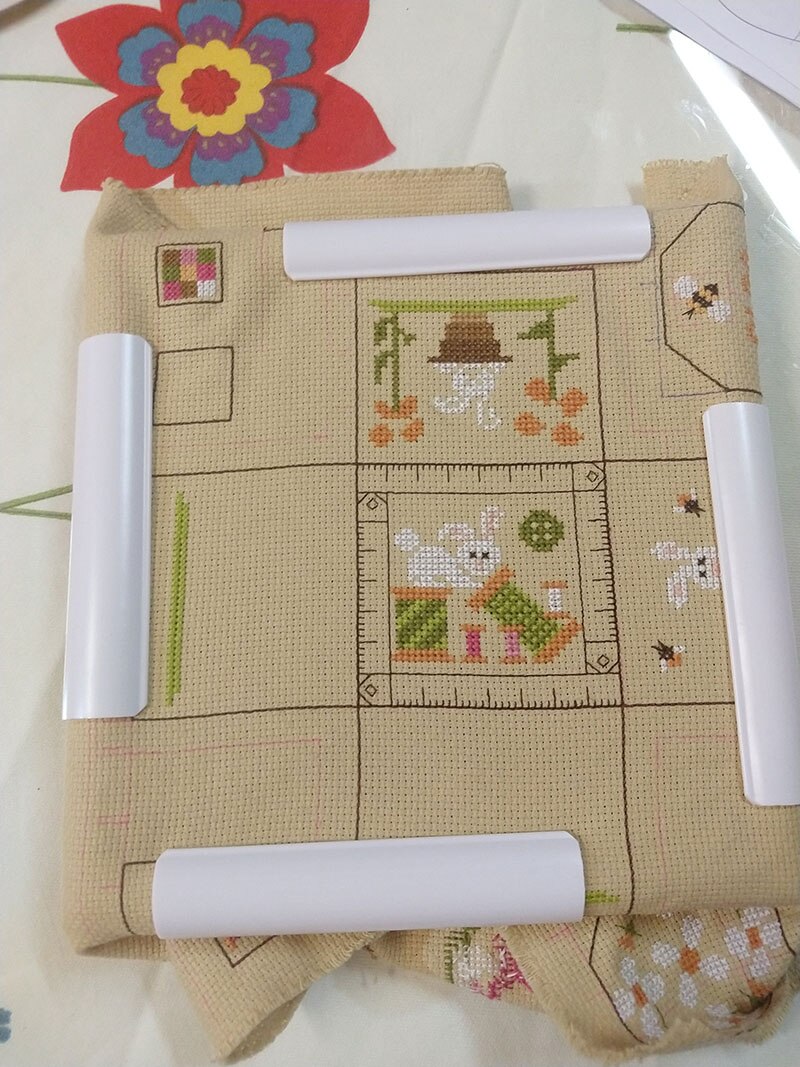 Plastic Embroidery Frame Quilting Frame Sewing Tools Handhold Square Rectangle Shape Hoop DIY Cross Stitch Craft Tool