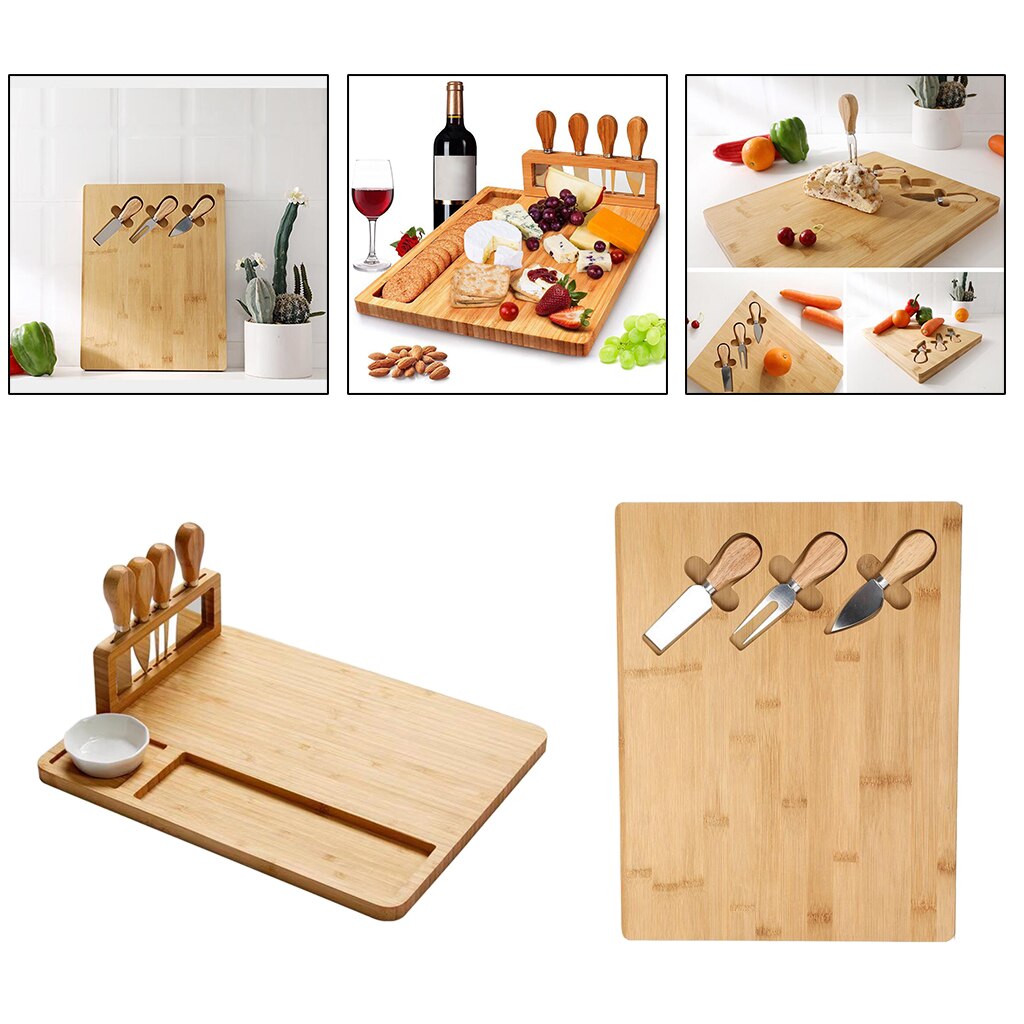 Wooden Cheese Board Set Platter Serving Board for Anniversary Accessories
