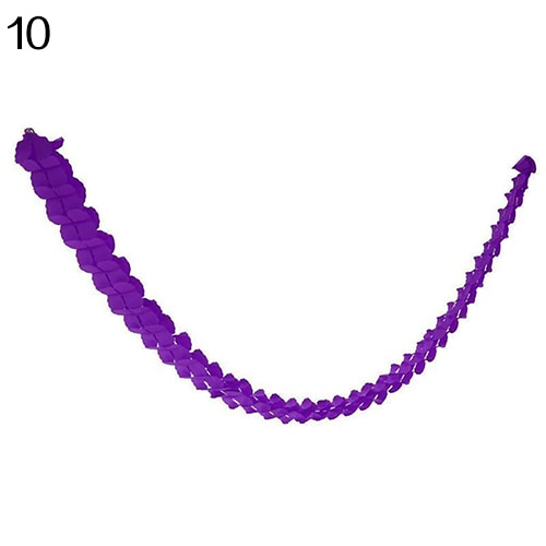 3 meter papirguirlande bunting banner streamers fødselsdag bryllupsfest hængende dekoration: Lilla