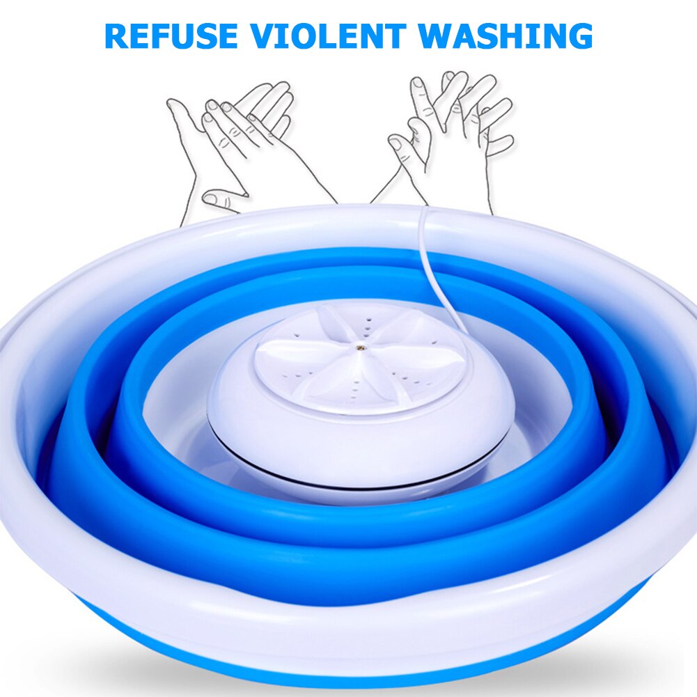 Roterende ultralydsturbiner vaskemaskine usb opladning tøjvask tøjrenser personlig familie sikker tøj rengøring