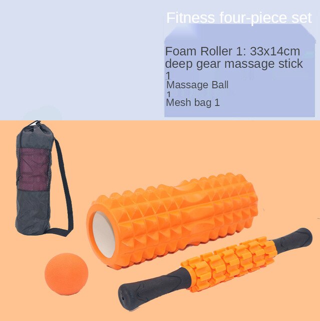 Yoga massage stick roller muscle relaxation shaft spiked club massage roller rolling leg stick fitness stick fascia Rod: Mixed 2