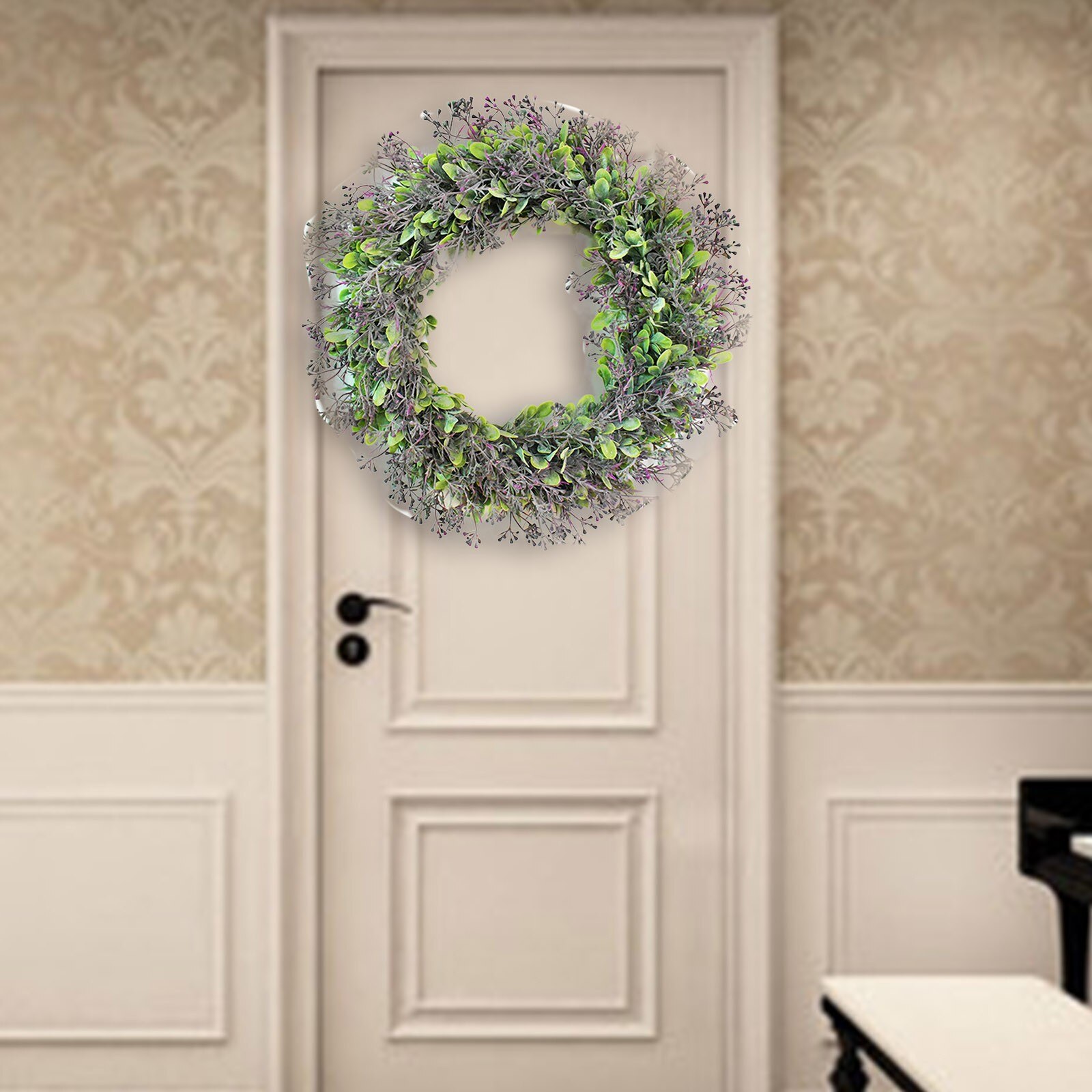 Massaal Grote Simulatie Amerikaanse Waterhyacint Krans 18 Inch Guirlande Kunstmatige Krans Muur Opknoping Thuis Deur Decoraties