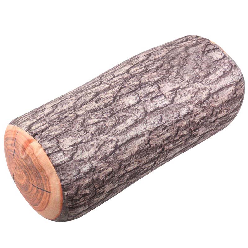 Cojín de madera con forma de tronco para sofá, almohada para interior: Default Title