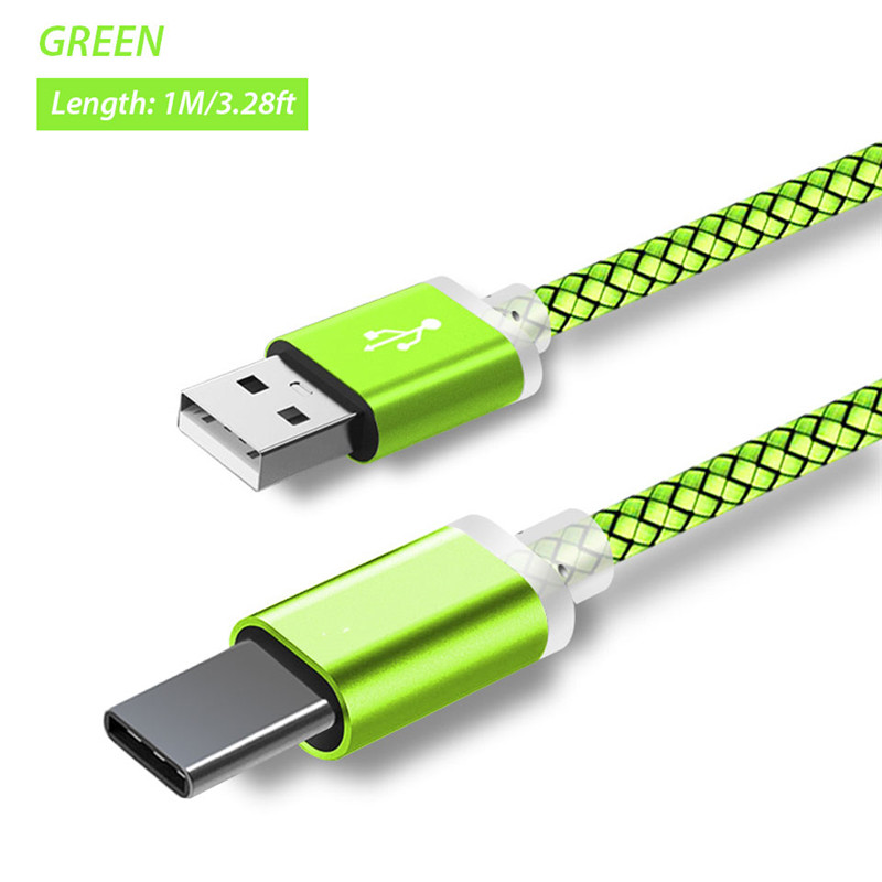 Cable de carga USB tipo C de 10mm de largo, conector extendido para Blackview BV9800/BV9600/Pro Oukitel K10000 Max, cargador de USB-C: Type c Cable only / Green