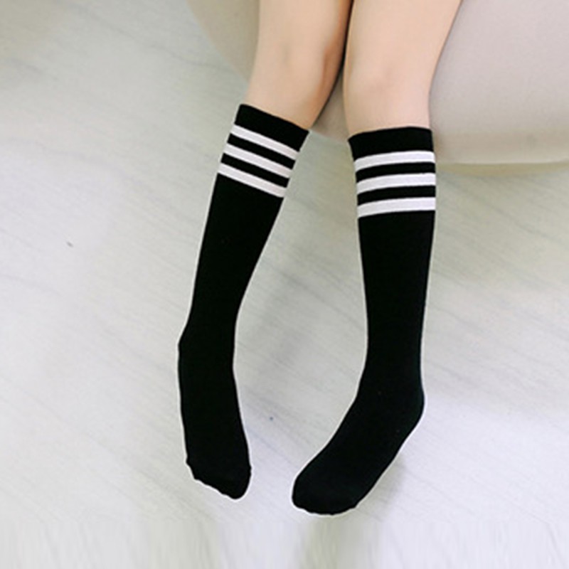 Baby Girls Boys Sock Strips Cotton Old School Soccer Boots Socks Knee High Socks Long Leg Warmer