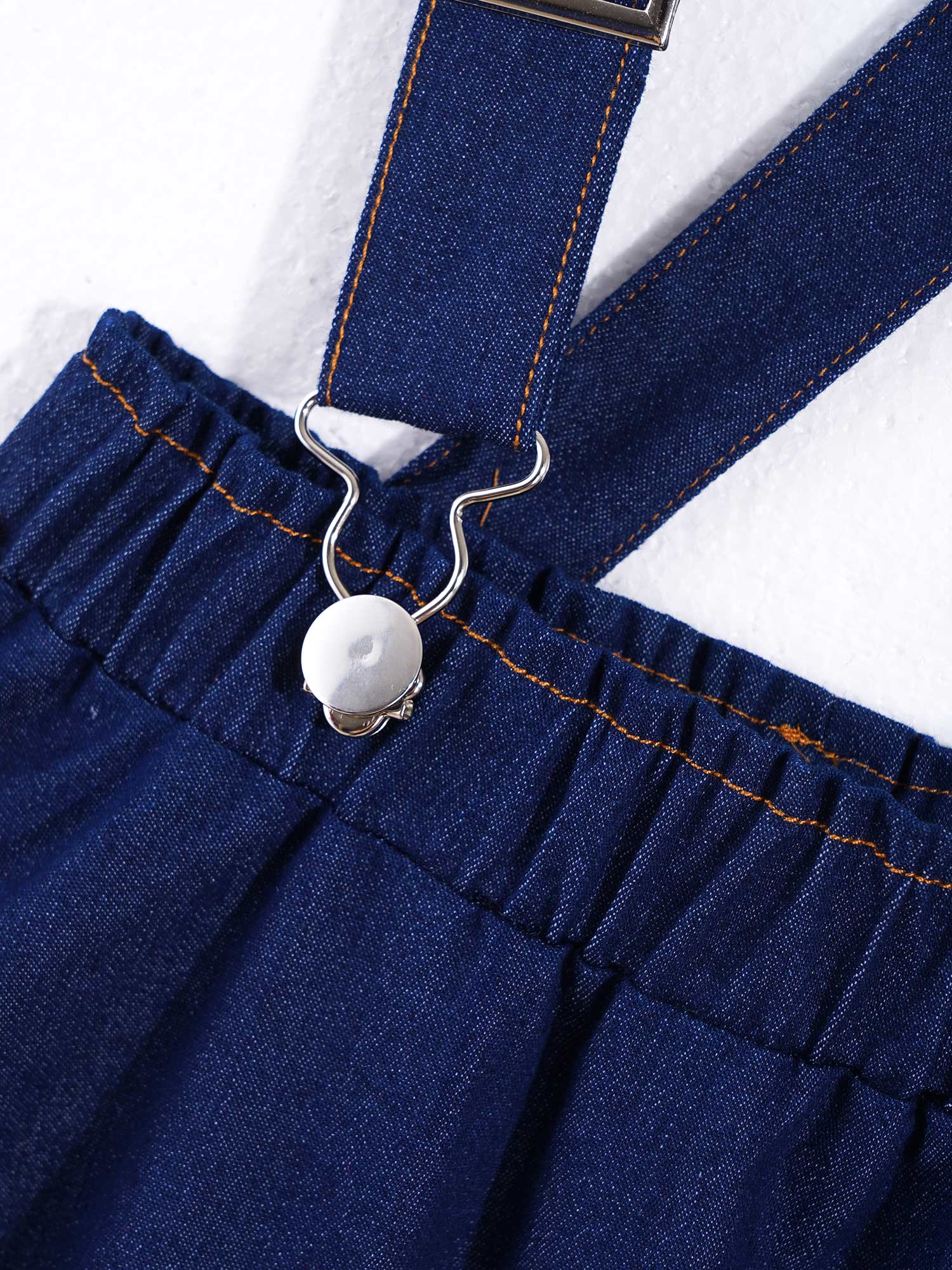 Big Girl Denim Suspender Skirt Basic Adjustable Crisscross Back Cotton Overall Skirts Teenage Summer Clothes 6 8 10 12 14 16 Yrs