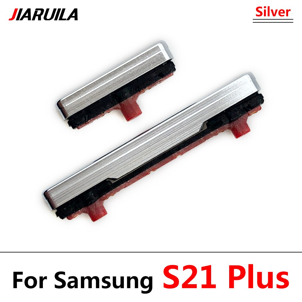 Side Power Key + Volume Knop Voor Samsung Galaxy S21 Plus / S20 Fe / S20 Ultra Volume Power knop Kant Sleutel: S21 Plus Silver
