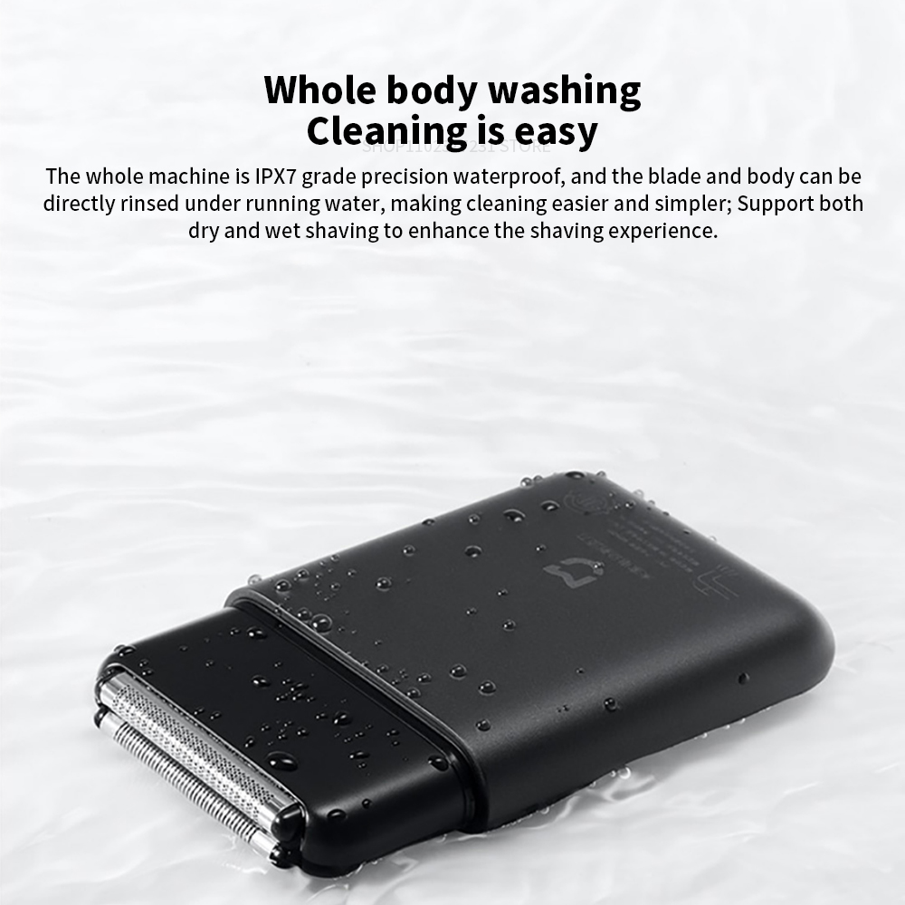 Xiaomi-Afeitadora eléctrica Mijia, cuchilla de corte doble alternante, Mini navaja magnética recargable portátil, resistente al agua