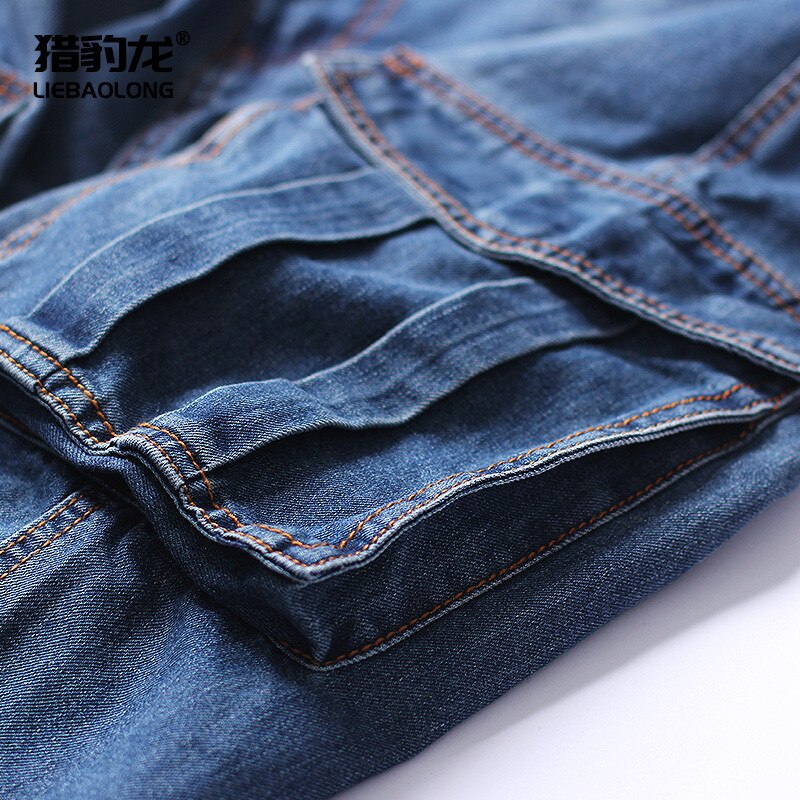 Casual herrshorts jeans herr sommar stora fickor shorts plus size denim herrkläder stor storlek  a5333