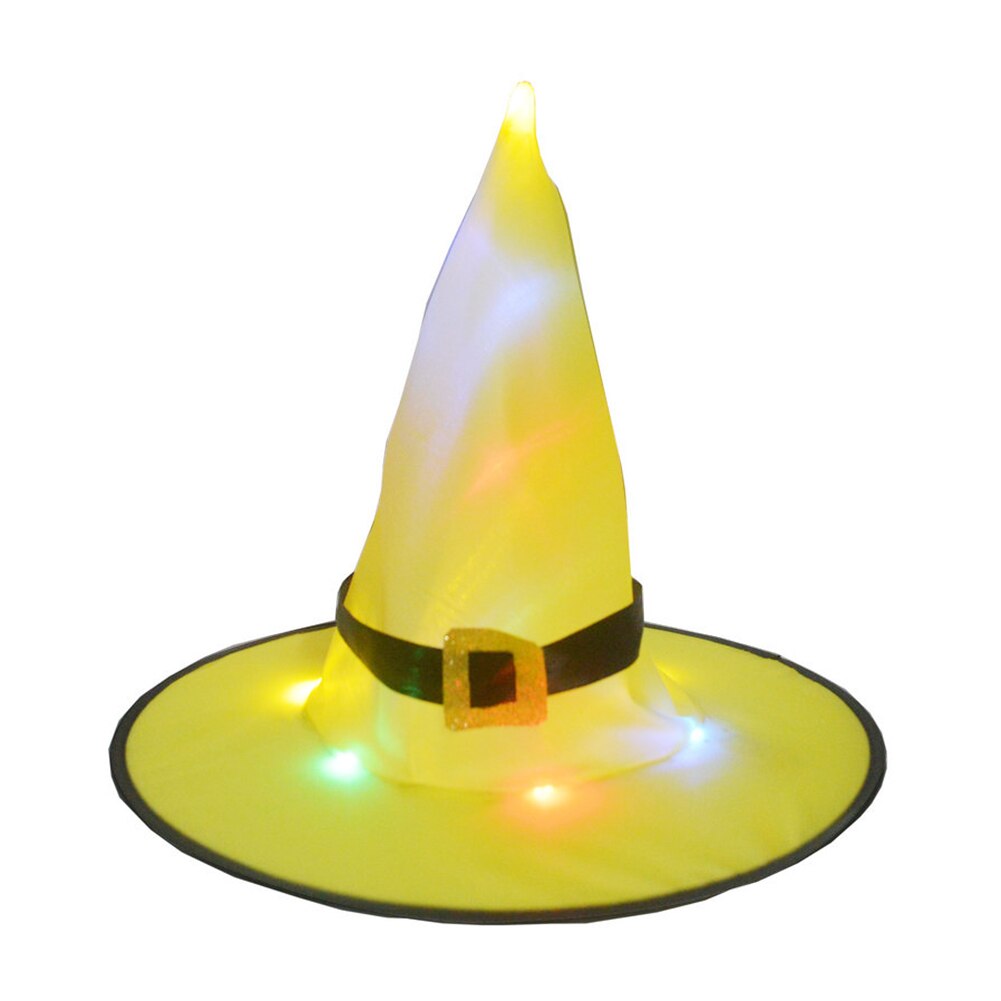 Halloween LED Licht Hängen Dekor Cosplay Party Magier Hexe Hüte Heimat Party Dekoration Headwear Kappe Kleid Halloween Liefert: gelb