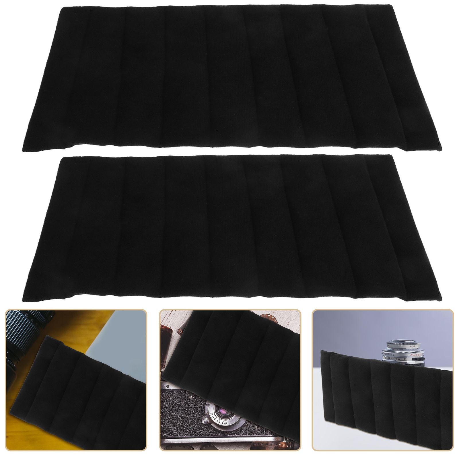 2pcs Camera Bag Insert Padded Dividers for Backpack Shock Absorption Lightweight Durable Fiber Fleece Bags Separator Pad Travel