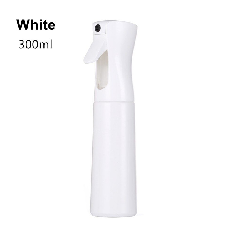 Botella pulverizadora de alta presión para peluquería, bote rociador de niebla continua de 200ML/500ML, herramientas de peluquería, regadera rellenable: 300ml White