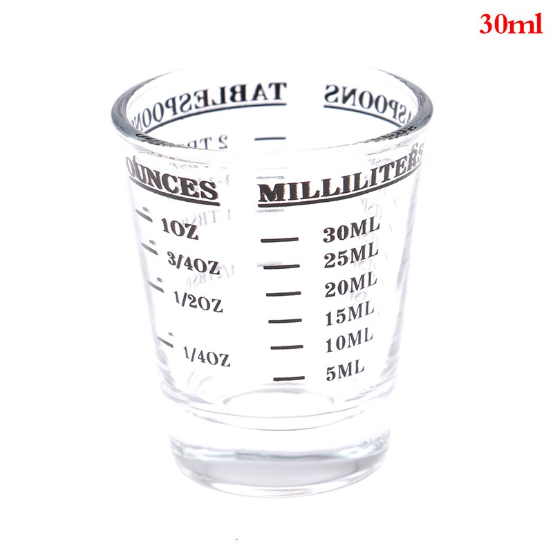 30 ML Glass Measuring Cup With Scale Shot Glass Liquid Glass Ounce Cup Baking Tools Kitchen Appliances: BK