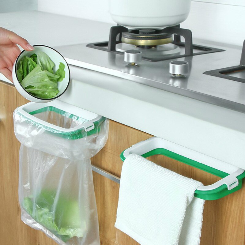 Cubo de basura de cocina colgante, herramientas de cocina, bolsas de Trush, contenedor de Compost, estante de almacenamiento suspendido, cesta de almacenamiento de cubo de basura conveniente
