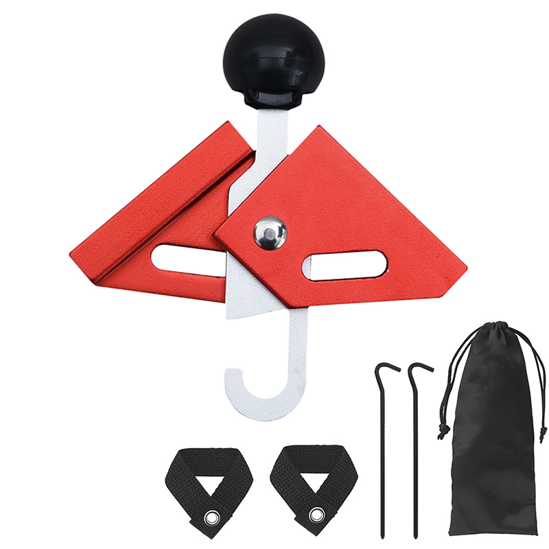 Tent Pole Connector Aluminum Alloy 90 Degree Adjustable Thimble Angle With Lantern Hook Pyramid Tent Awning Pole Accessories