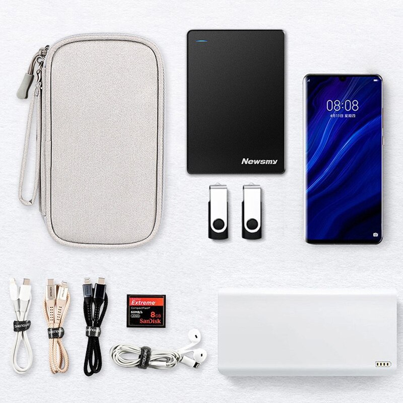 Mobiele Mobiele Telefoon Power Bank Tas Telefoon Accessoires Kabel Digitale Gadget U Disk Opbergtas Multifunctionele Organizer Dual lagen