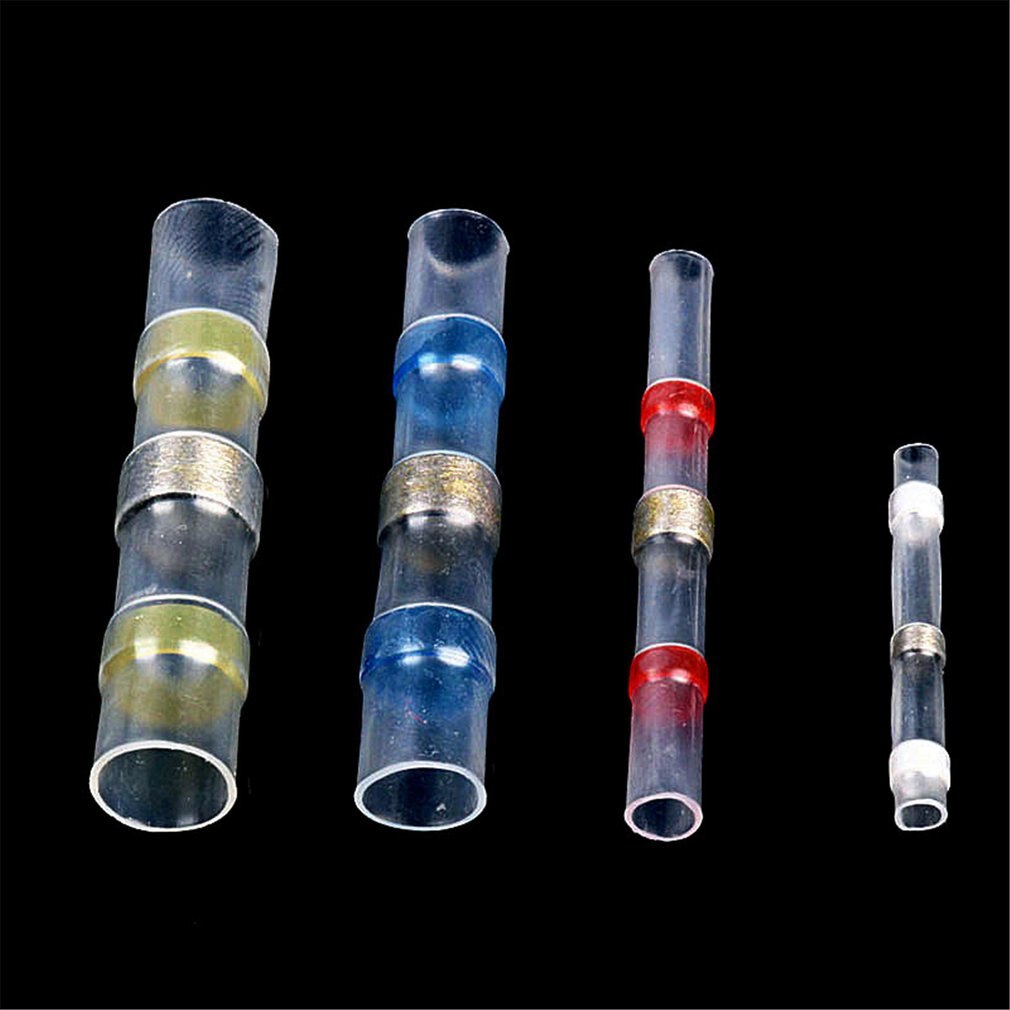 100/50 stuks gemengde krimpkous soldeerklemmen waterdichte soldeerhuls buis elektrische draad geïsoleerde stootverbinders kit