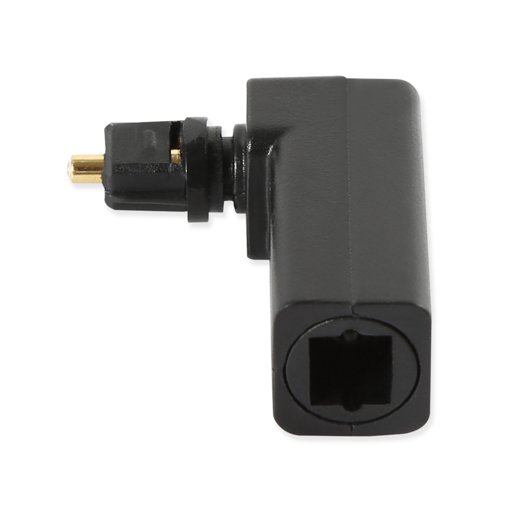 Onvian 90 Degree M/F Digital Optical Audio Cable Adapter Male to Female Jack 360 Rotates for Toslink Optical Cable TV Adapter