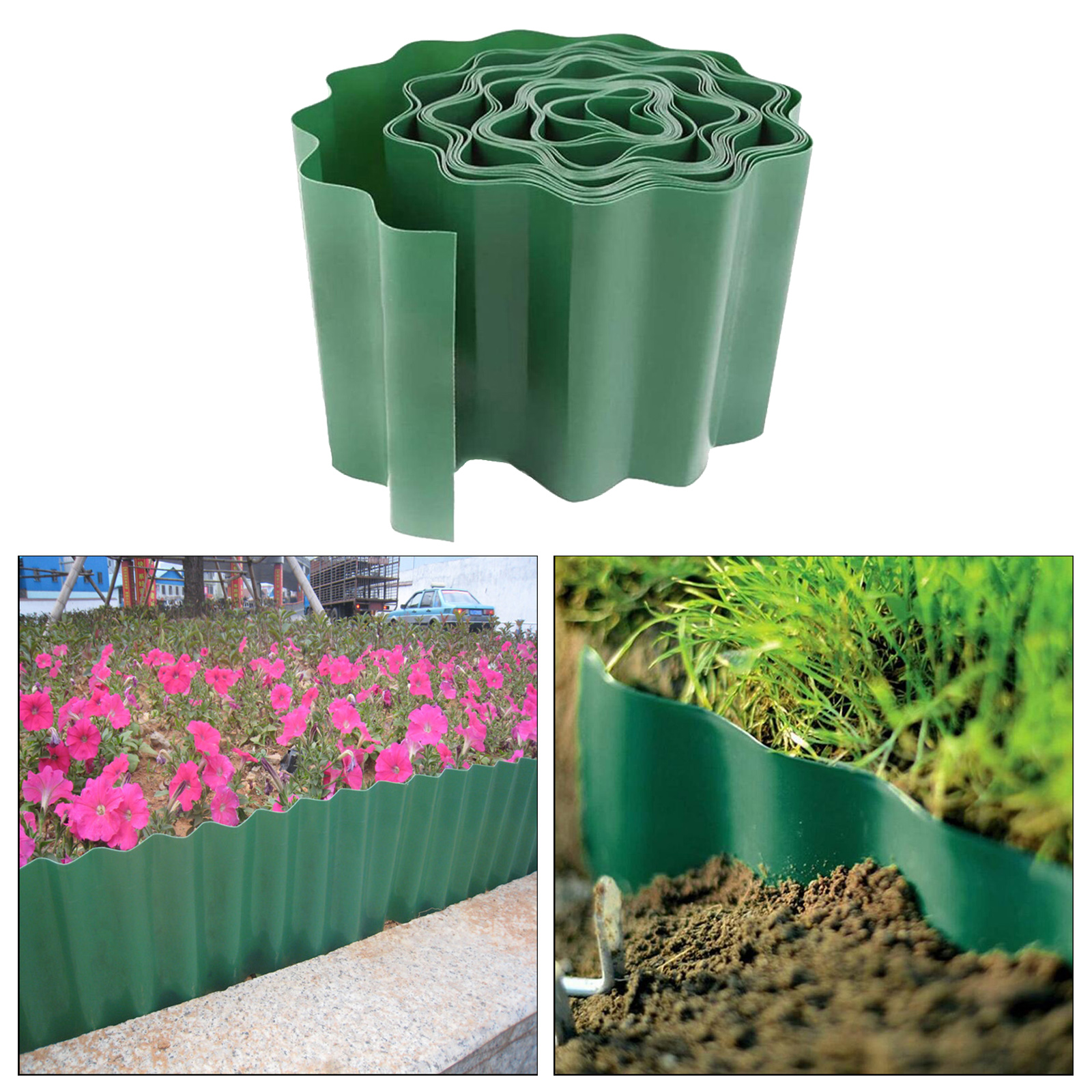 Tuin Gazon Grens Hek Achtertuin Grens Hek Tuin Gras Rand Grens Hek Muur Tuinieren Benodigdheden, groen 20Cm X 9M