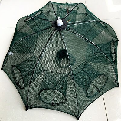 Składana sieć rybacka 4/6/8/10/12/16/20 otwór składane przenośne automatyczne wędkowanie krewetki pułapka ryby Strzebla Krab przynęty rzucać siatka pułapka P: 8 Sides 8 Holes