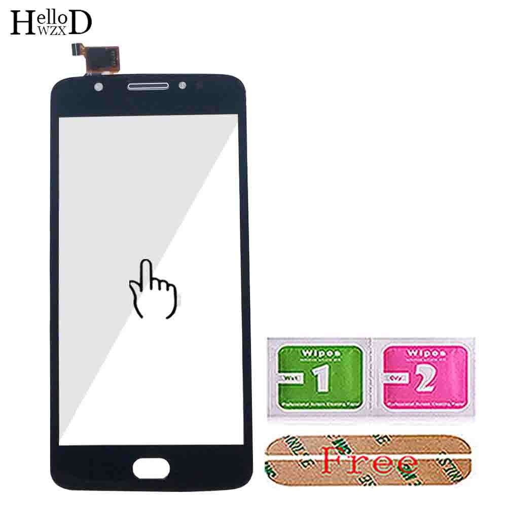 Touch Screen For Motorola Moto E4 XT1762 XT1763 XT1766 XT1767 Touch Screen Digitizer Panel Lens Sensor Front Glass Tools 3M Glue: Black No Tools
