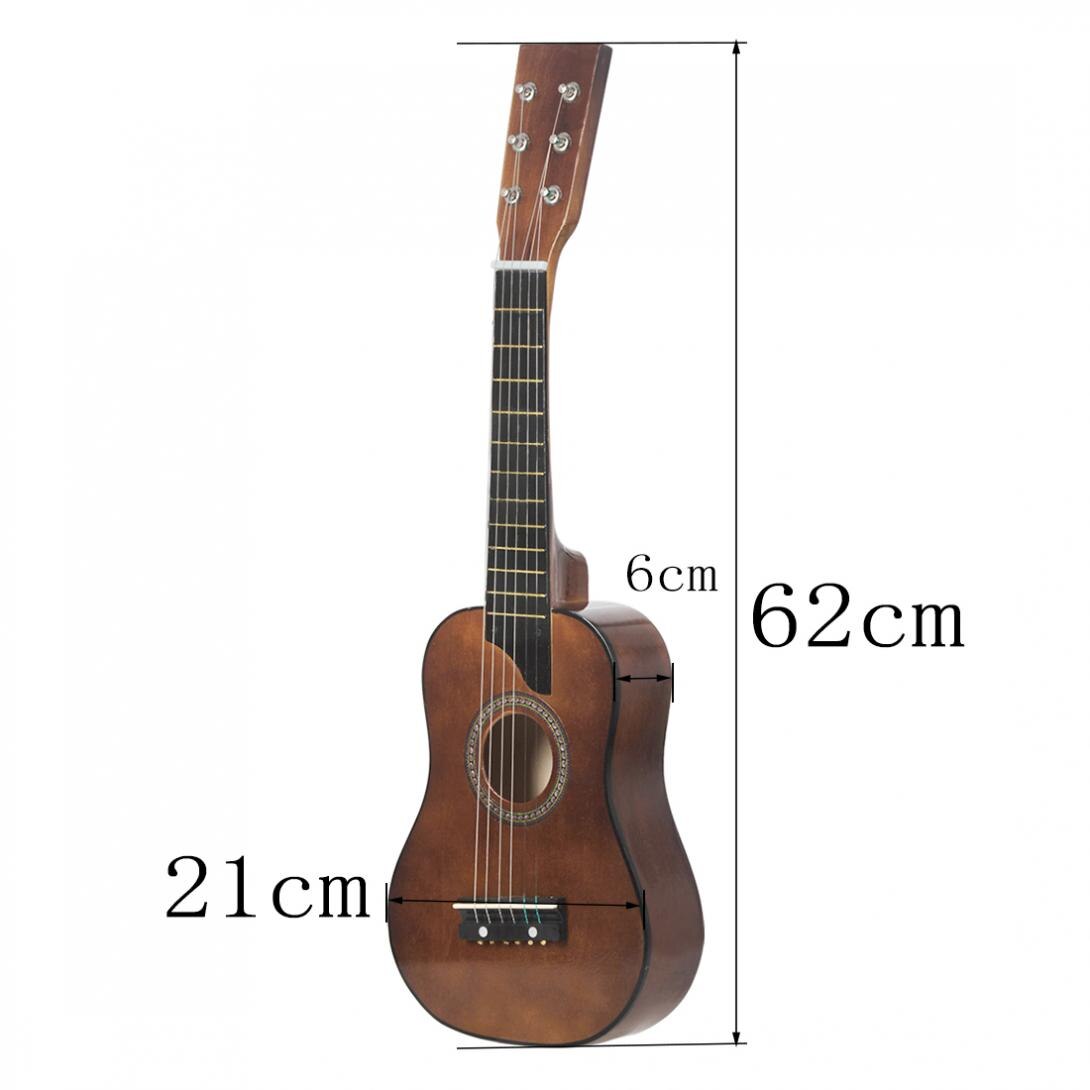 Akustisk Gitarr - 25 Tum Basswood - 12 Band - 6 Strängar - Leksakgitarr för Barn & Nybörjare