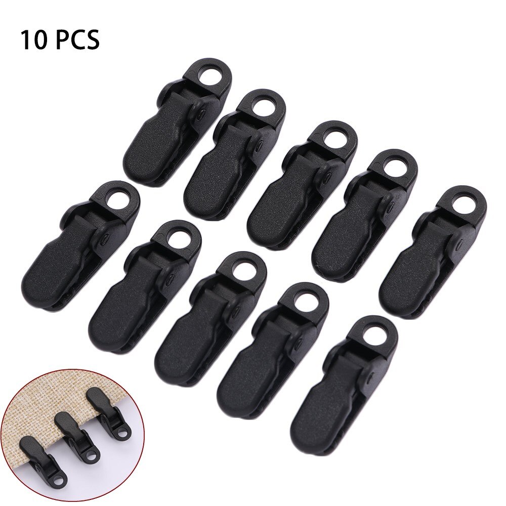 10PCS Tent Pull Point Clip Outdoor Camping Tent Alligator Clip Pull Point Hook Buckle for the Tent Crocodile Clip Tent Accessory