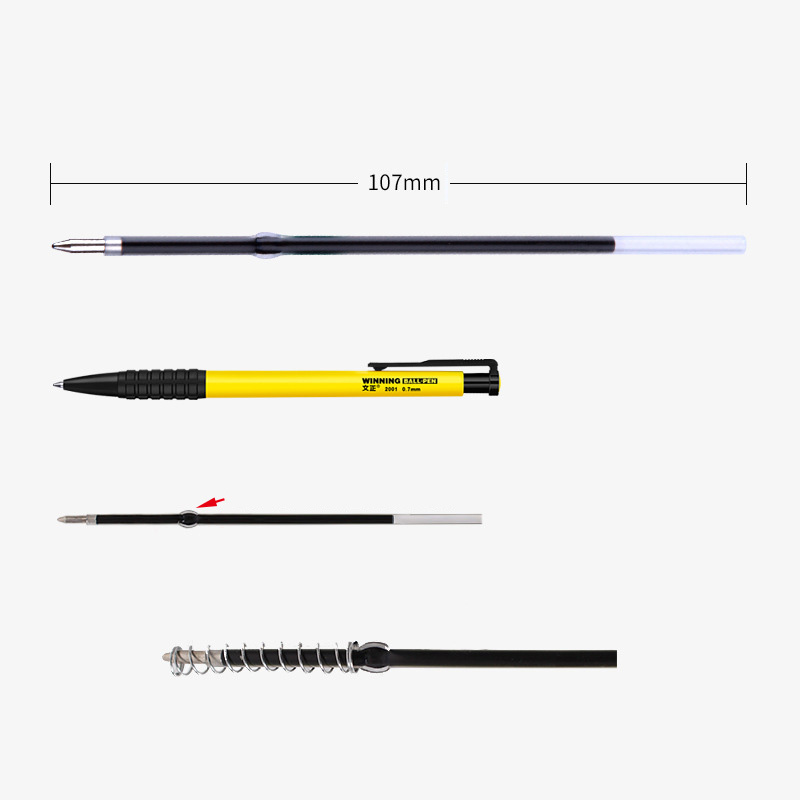 50 Stks/set 0.7 Mm Balpen Vulling Zwart Rood Blauw Inkt Kantoorbenodigdheden Universele 107 Mm Lengte Druk Vervangbare Schrijven vullingen
