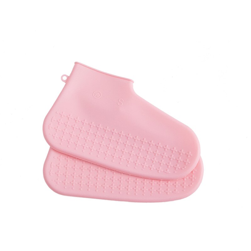 Herbruikbare Waterdichte Schoen Cover antislip Regen Laarzen Overschoenen Siliconen Elastische Covers Protector Vrouwen Mannen Schoenen Accessoires: Roze / M